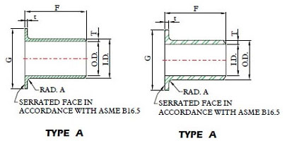 long stub end dimensions