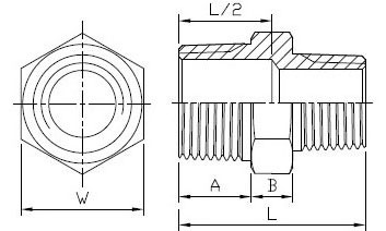 fitting reducing nipple dimensions