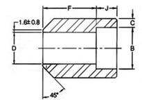 forged Socket Weld boss dimensions
