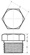 forged threaded Hex Head Plug dimensions