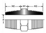 forged threaded Hex Nipple dimensions